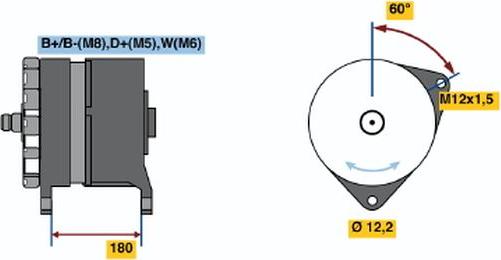 BOSCH 0120689553 - Генератор autosila-amz.com