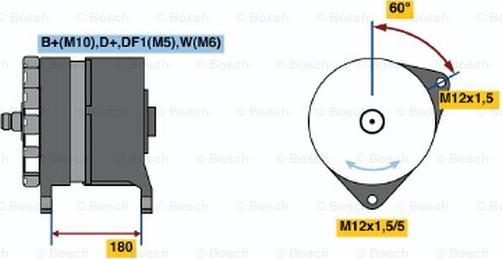 BOSCH 0 120 689 536 - Генератор autosila-amz.com