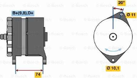 BOSCH 0 120 339 515 - Генератор autosila-amz.com