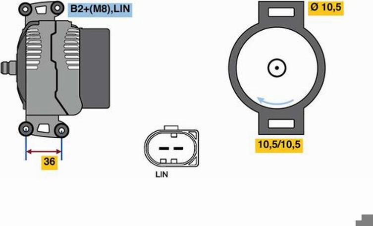 BOSCH 0 121 615 011 - Эластичная муфта сцепления autosila-amz.com