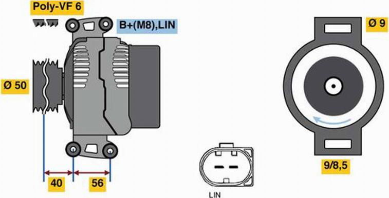 BOSCH 0121715029 - Генератор autosila-amz.com