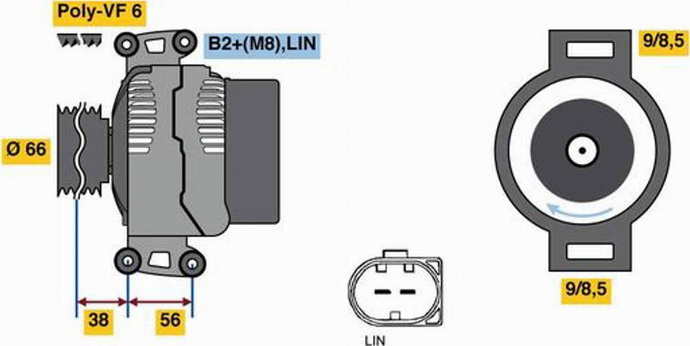 BOSCH 0 121 715 078 - Генератор autosila-amz.com