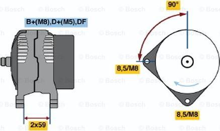 BOSCH 0 123 515 009 - Генератор autosila-amz.com