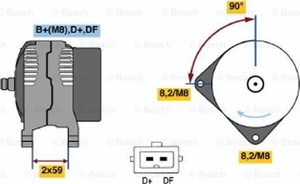 BOSCH 0 123 515 018 - Генератор autosila-amz.com