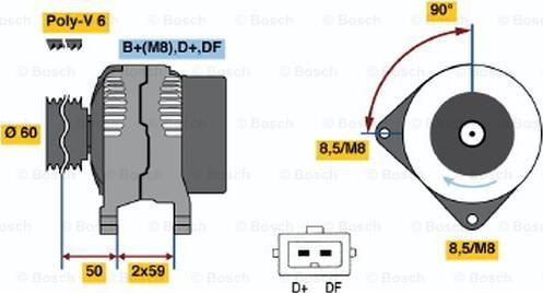 BOSCH 0 123 515 013 - Генератор autosila-amz.com