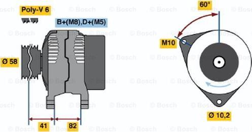 BOSCH 0 123 510 013 - Генератор autosila-amz.com