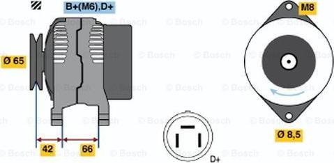 BOSCH 0 123 115 012 - Генератор autosila-amz.com