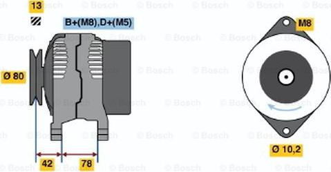 BOSCH 0 123 310 051 - Генератор autosila-amz.com