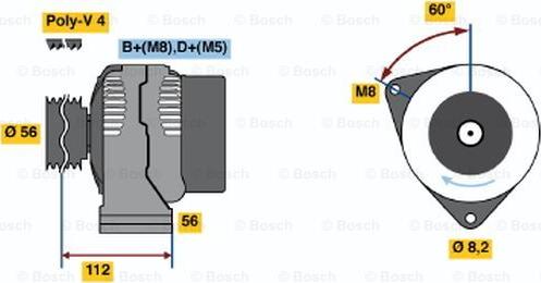 BOSCH 0 986 038 940 - Генератор autosila-amz.com