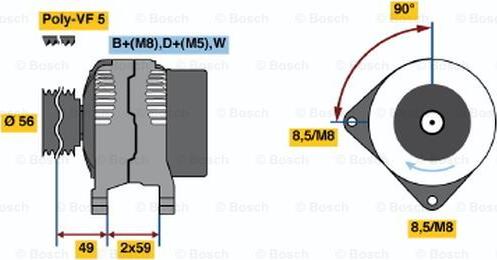 BOSCH 0 123 320 033 - Генератор autosila-amz.com