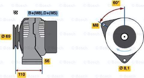 BOSCH 0 123 320 026 - Генератор autosila-amz.com