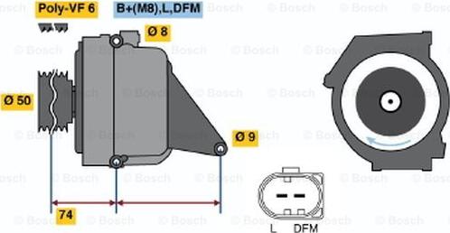 BOSCH 0 122 0AA 1A0 - Генератор autosila-amz.com