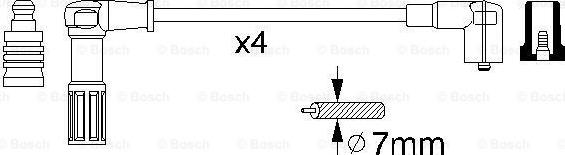 BOSCH 0 356 912 845 - Комплект проводов зажигания autosila-amz.com