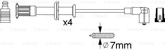 BOSCH 0 356 912 829 - Комплект проводов зажигания autosila-amz.com