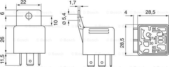BOSCH 0 332 209 138 - Реле VW Crafter (06-13) включения вентилятора BOSCH autosila-amz.com