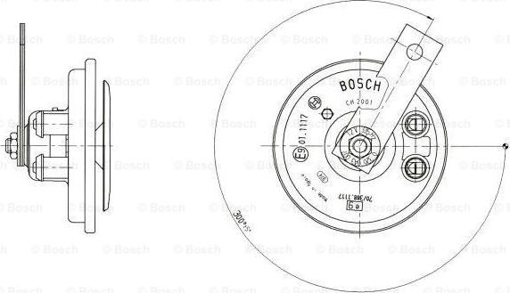 BOSCH 0 320 043 007 - Звуковой сигнал, клаксон autosila-amz.com