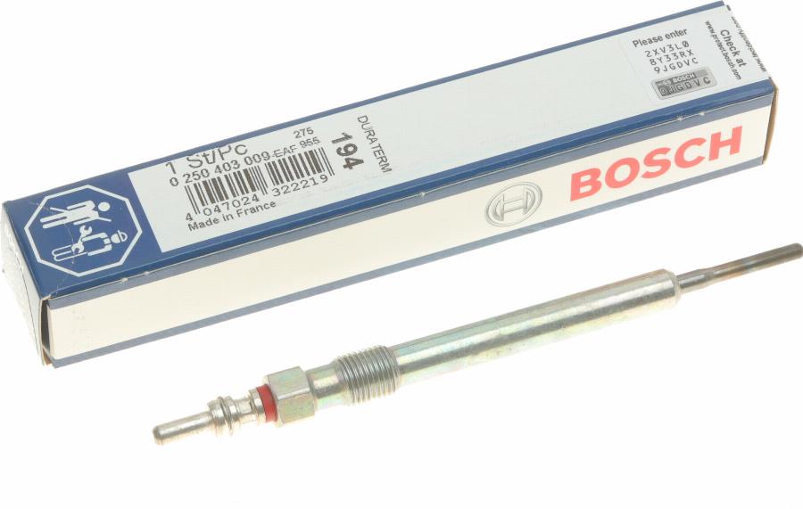 BOSCH 0 250 403 009 - Свеча накаливания autosila-amz.com