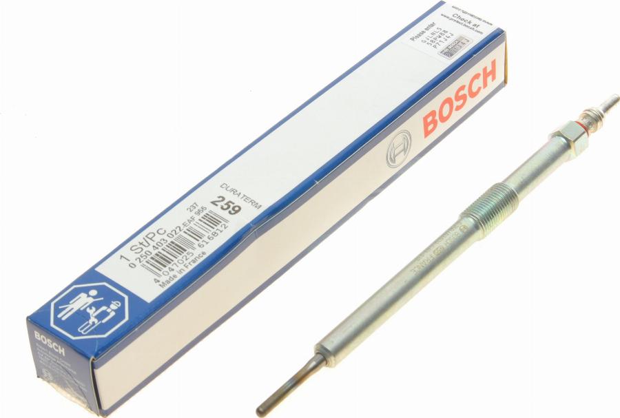 BOSCH 0 250 403 022 - Свеча накаливания autosila-amz.com