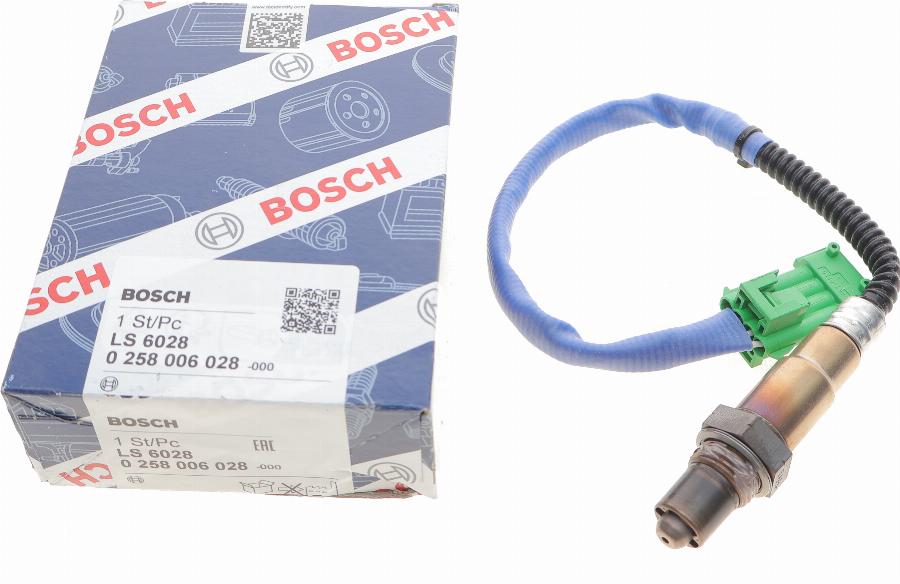 BOSCH 0 258 006 028 - Лямбда-зонд, датчик кислорода autosila-amz.com