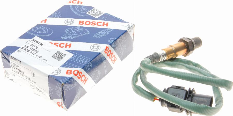 BOSCH 0 258 017 018 - Лямбда-зонд, датчик кислорода autosila-amz.com