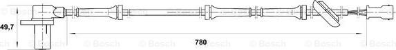 BOSCH 0 265 006 569 - Датчик ABS, частота вращения колеса autosila-amz.com