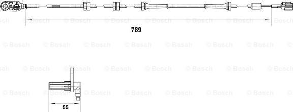 BOSCH 0 265 007 465 - Датчик ABS, частота вращения колеса autosila-amz.com