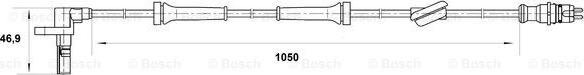 BOSCH 0 265 007 033 - Датчик ABS, частота вращения колеса autosila-amz.com