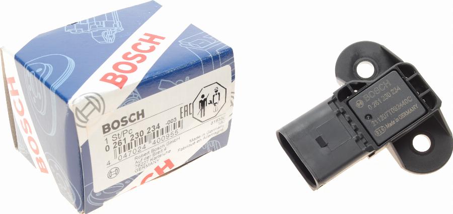 BOSCH 0 261 230 234 - Датчик, давление наддува autosila-amz.com