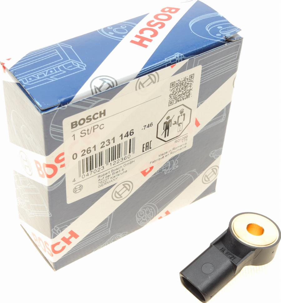 BOSCH 0 261 231 146 - Датчик детонации autosila-amz.com