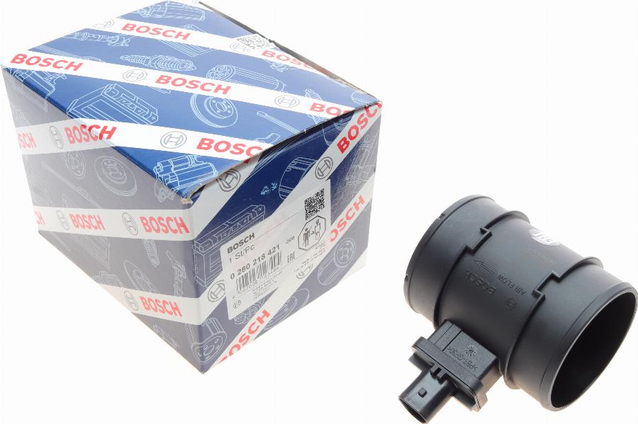 BOSCH 0 280 218 421 - Датчик потока, массы воздуха autosila-amz.com