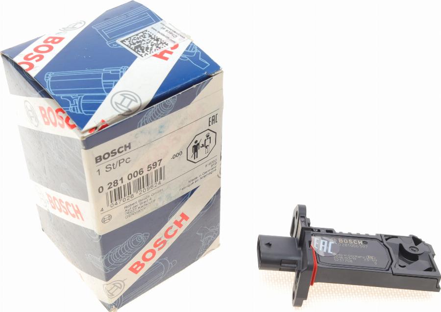 BOSCH 0 281 006 597 - Датчик потока, массы воздуха autosila-amz.com