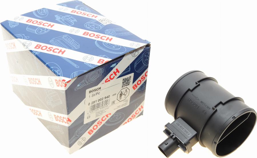 BOSCH 0 281 002 940 - Датчик потока, массы воздуха autosila-amz.com