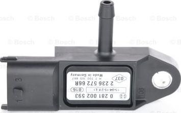 BOSCH 0 281 002 593 - датчик давления воздуха!\ Renault Clio/Kangoo/Logan/Thalia 1.5DCi/1.9DCi 01> autosila-amz.com