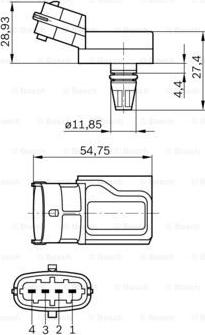 BOSCH 0 281 002 573 - Датчик давления наддува autosila-amz.com