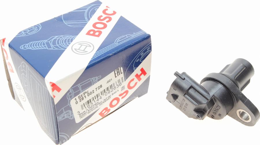 BOSCH 0 281 002 728 - Датчик, положение распределительного вала autosila-amz.com