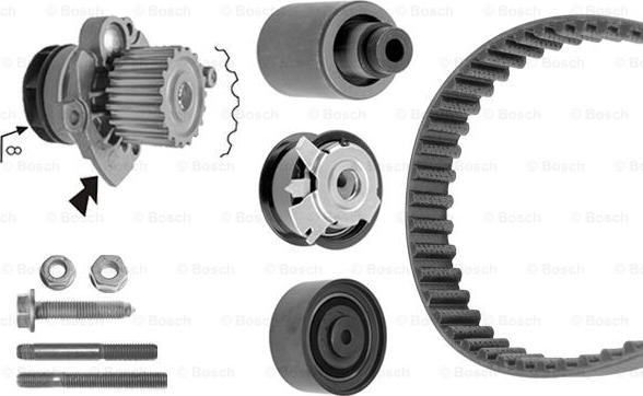 BOSCH 1 987 946 418 - Водяной насос + комплект зубчатого ремня ГРМ autosila-amz.com