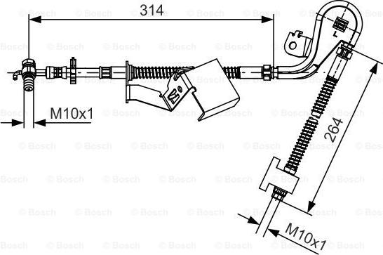 BOSCH 1 987 481 468 - Тормозной шланг autosila-amz.com