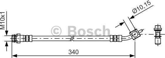 BOSCH 1987481423 - Тормозной шланг autosila-amz.com