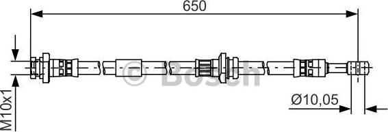 BOSCH 1 987 481 476 - Тормозной шланг autosila-amz.com