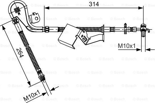 BOSCH 1 987 481 471 - Тормозной шланг autosila-amz.com