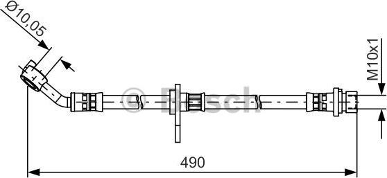 BOSCH 1987481521 - Тормозной шланг autosila-amz.com