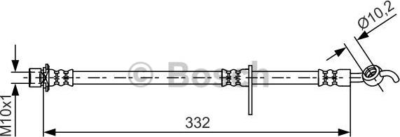 BOSCH 1 987 481 654 - Тормозной шланг autosila-amz.com