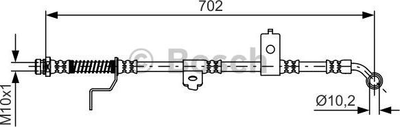 BOSCH 1 987 481 604 - Тормозной шланг autosila-amz.com