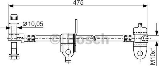 BOSCH 1 987 481 045 - Тормозной шланг autosila-amz.com