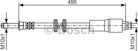 BOSCH 1 987 481 005 - Тормозной шланг autosila-amz.com