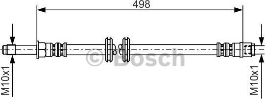 BOSCH 1 987 481 006 - Шланг тормозной передн MB Vito, Viano autosila-amz.com