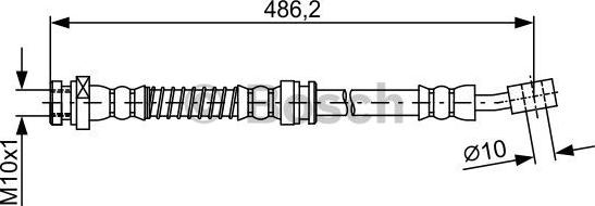 BOSCH 1 987 481 872 - Тормозной шланг autosila-amz.com