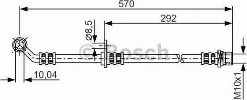 BOSCH 1 987 481 303 - Тормозной шланг autosila-amz.com