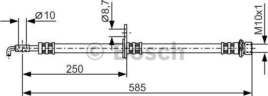 BOSCH 1 987 481 314 - Тормозной шланг autosila-amz.com