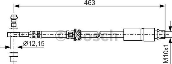 BOSCH 1 987 481 317 - Тормозной шланг autosila-amz.com